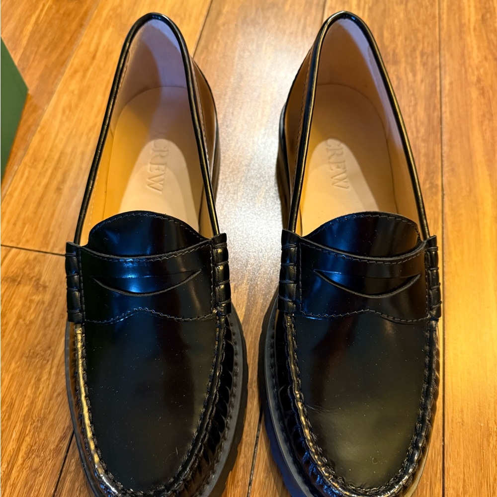 J. Crew Winona Black Leather Penny Loafers. New in box. - Picture 5 of 5